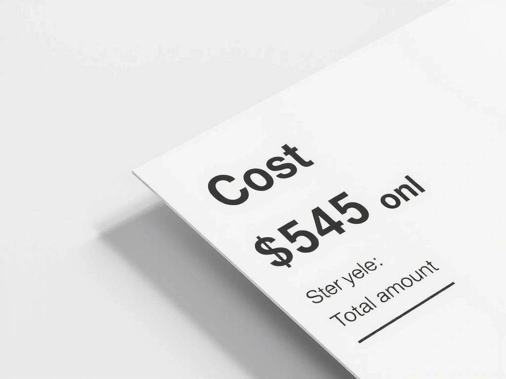 Formularausschnitt mit Kosten